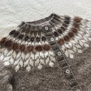 Hand Knit Lopi Icelandic Cardigan Sweater